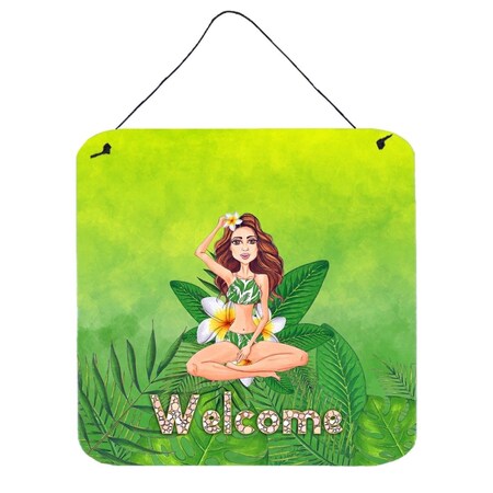 Carolines Treasures Welcome Lady in Bikini Summer Wall or Door Hanging Prints BB7457DS66